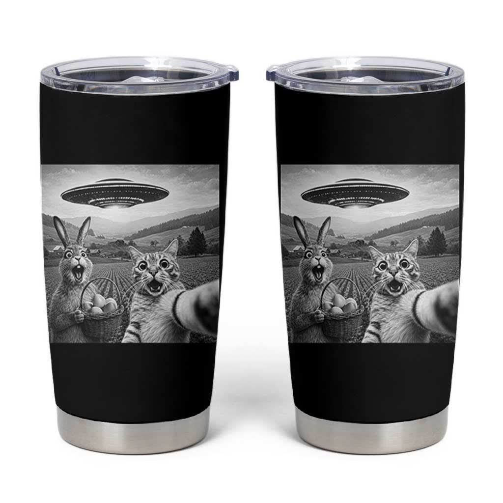 Funny Easter Tumbler Cup Christian Cat Selfie Bunny Meme