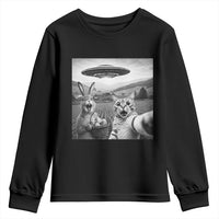 Funny Easter Youth Sweatshirt Christian Cat Selfie Bunny Meme