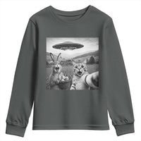 Funny Easter Youth Sweatshirt Christian Cat Selfie Bunny Meme