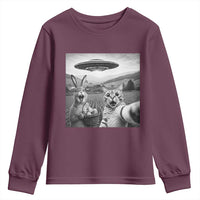 Funny Easter Youth Sweatshirt Christian Cat Selfie Bunny Meme