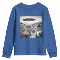 Funny Easter Youth Sweatshirt Christian Cat Selfie Bunny Meme