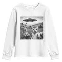 Funny Easter Youth Sweatshirt Christian Cat Selfie Bunny Meme