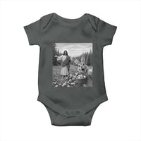 Funny Easter Jesus Baby Onesie Christian Jesus Bunny Selfie Religious
