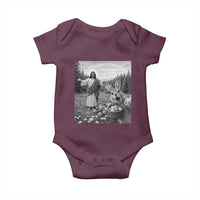 Funny Easter Jesus Baby Onesie Christian Jesus Bunny Selfie Religious