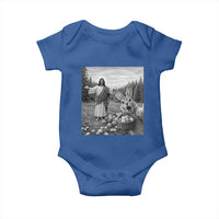 Funny Easter Jesus Baby Onesie Christian Jesus Bunny Selfie Religious