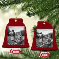 Funny Easter Jesus Ceramic Ornament Christian Jesus Bunny Selfie Religious