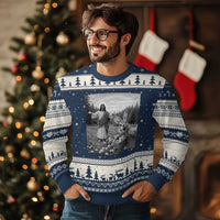 Funny Easter Jesus Ugly Christmas Sweater Christian Jesus Bunny Selfie Religious