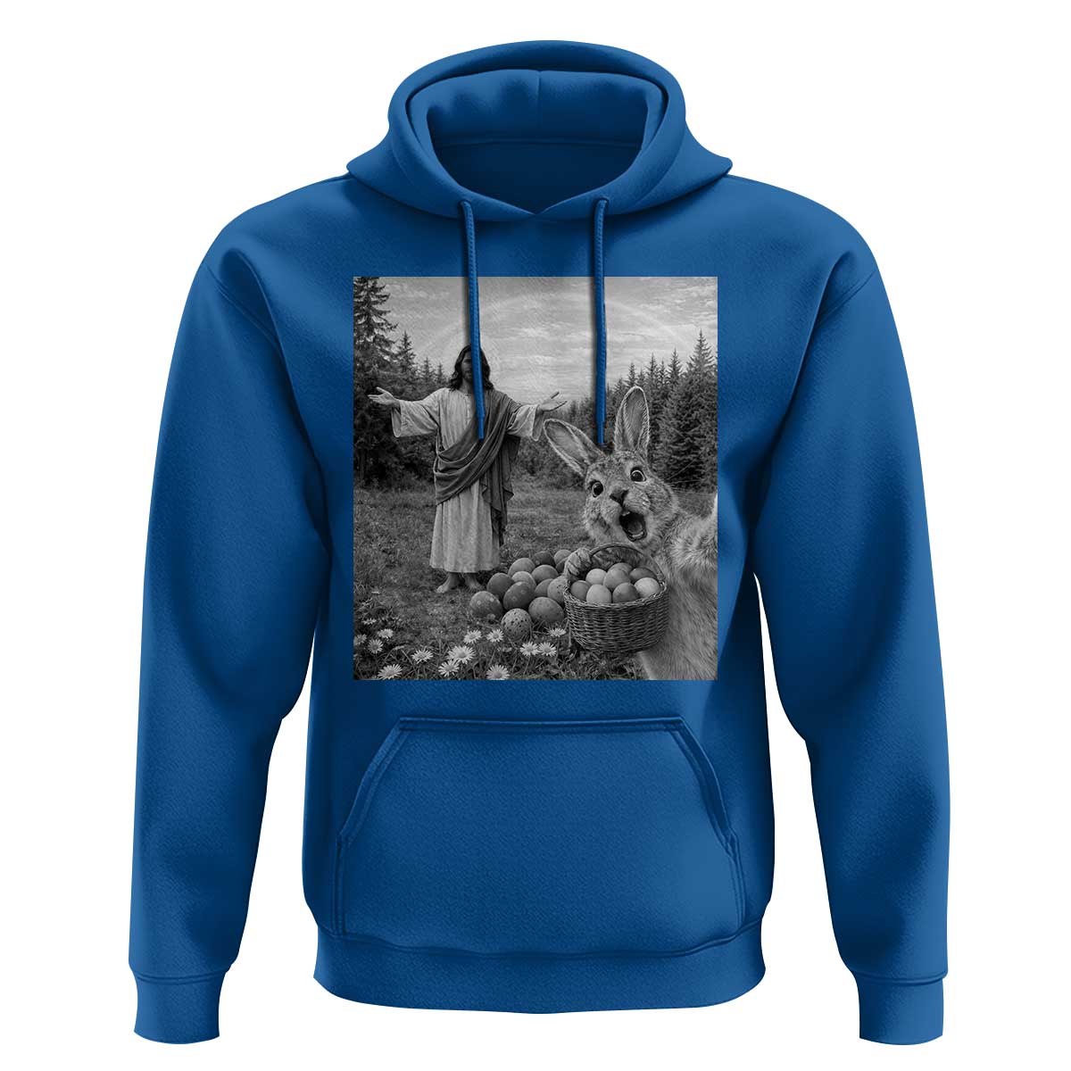 Funny Easter Jesus Hoodie Christian Jesus Bunny Selfie Religious
