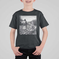 Funny Easter Jesus T Shirt For Kid Christian Jesus Bunny Selfie Religious