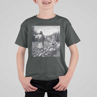 Funny Easter Jesus T Shirt For Kid Christian Jesus Bunny Selfie Religious