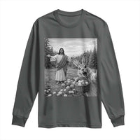 Funny Easter Jesus Long Sleeve Shirt Christian Jesus Bunny Selfie Religious
