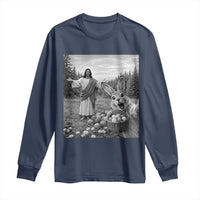 Funny Easter Jesus Long Sleeve Shirt Christian Jesus Bunny Selfie Religious