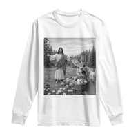 Funny Easter Jesus Long Sleeve Shirt Christian Jesus Bunny Selfie Religious