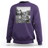 Funny Easter Jesus Sweatshirt Christian Jesus Bunny Selfie Religious