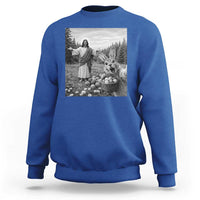 Funny Easter Jesus Sweatshirt Christian Jesus Bunny Selfie Religious