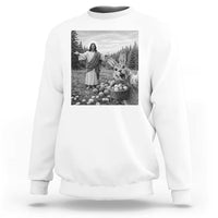 Funny Easter Jesus Sweatshirt Christian Jesus Bunny Selfie Religious