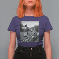 Funny Easter Jesus T Shirt For Women Christian Jesus Bunny Selfie Religious