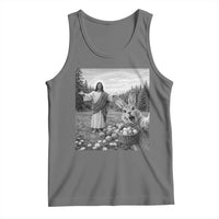 Funny Easter Jesus Tank Top Christian Jesus Bunny Selfie Religious