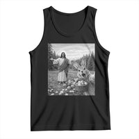 Funny Easter Jesus Tank Top Christian Jesus Bunny Selfie Religious