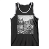 Funny Easter Jesus Tank Top Christian Jesus Bunny Selfie Religious