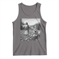 Funny Easter Jesus Tank Top Christian Jesus Bunny Selfie Religious