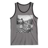 Funny Easter Jesus Tank Top Christian Jesus Bunny Selfie Religious