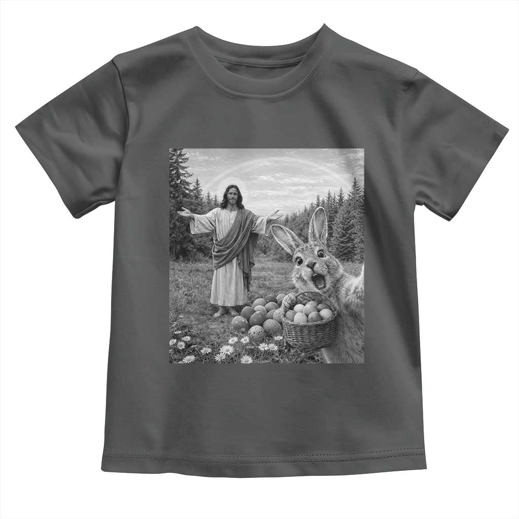 Funny Easter Jesus Toddler T Shirt Christian Jesus Bunny Selfie Religious
