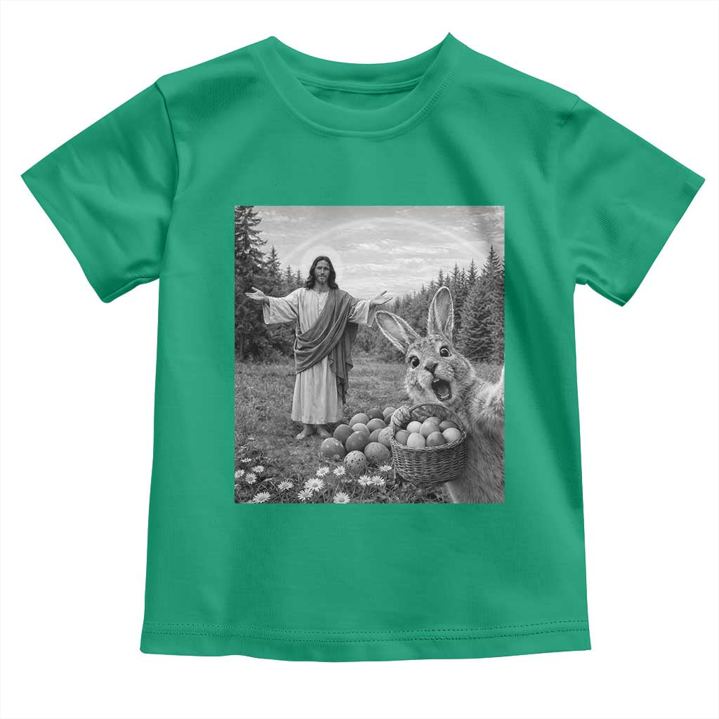Funny Easter Jesus Toddler T Shirt Christian Jesus Bunny Selfie Religious