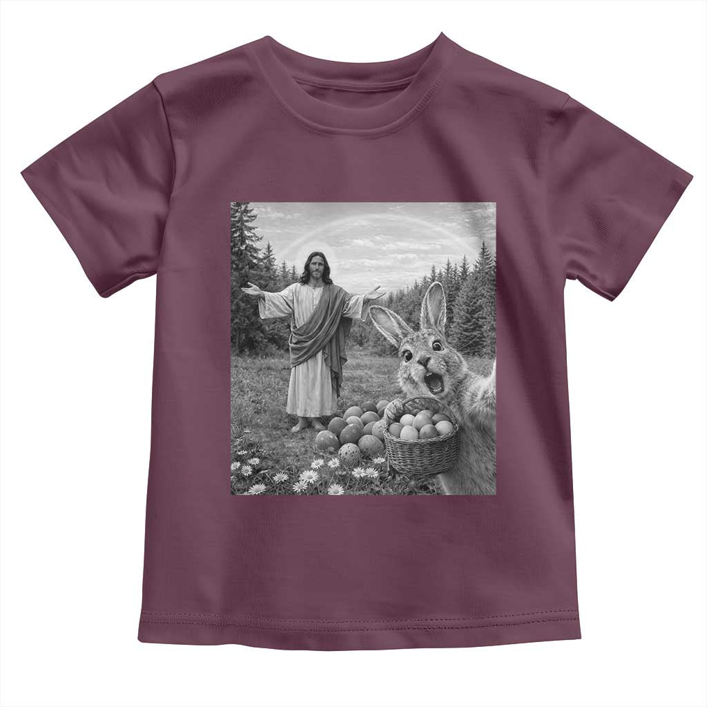 Funny Easter Jesus Toddler T Shirt Christian Jesus Bunny Selfie Religious
