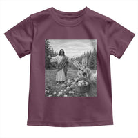 Funny Easter Jesus Toddler T Shirt Christian Jesus Bunny Selfie Religious