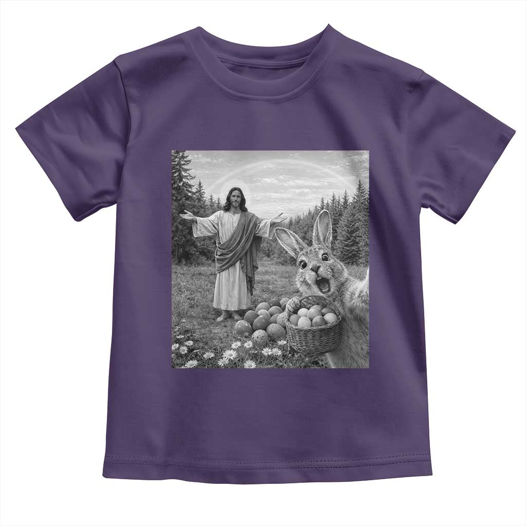Funny Easter Jesus Toddler T Shirt Christian Jesus Bunny Selfie Religious
