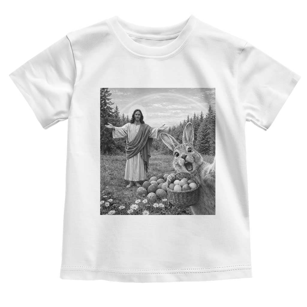 Funny Easter Jesus Toddler T Shirt Christian Jesus Bunny Selfie Religious