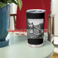 Funny Easter Jesus Tumbler Cup Christian Jesus Bunny Selfie Religious