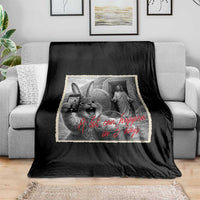 Funny Easter Jesus Throw Blanket Christian Jesus Come Back Bunny Selfie