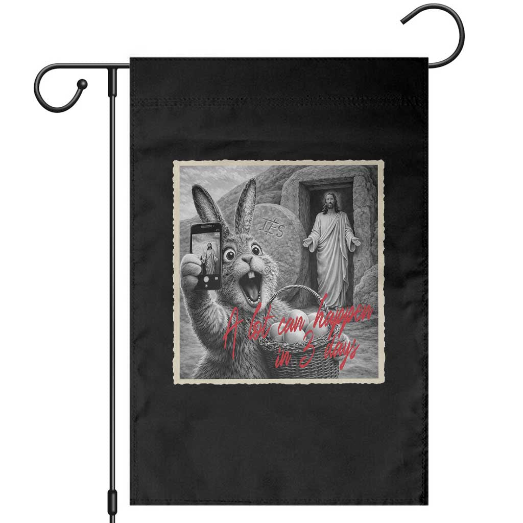 Funny Easter Jesus Garden Flag Christian Jesus Come Back Bunny Selfie