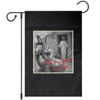 Funny Easter Jesus Garden Flag Christian Jesus Come Back Bunny Selfie