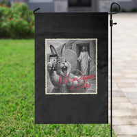 Funny Easter Jesus Garden Flag Christian Jesus Come Back Bunny Selfie