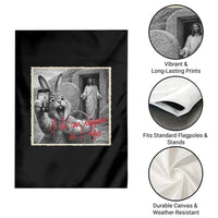 Funny Easter Jesus Garden Flag Christian Jesus Come Back Bunny Selfie