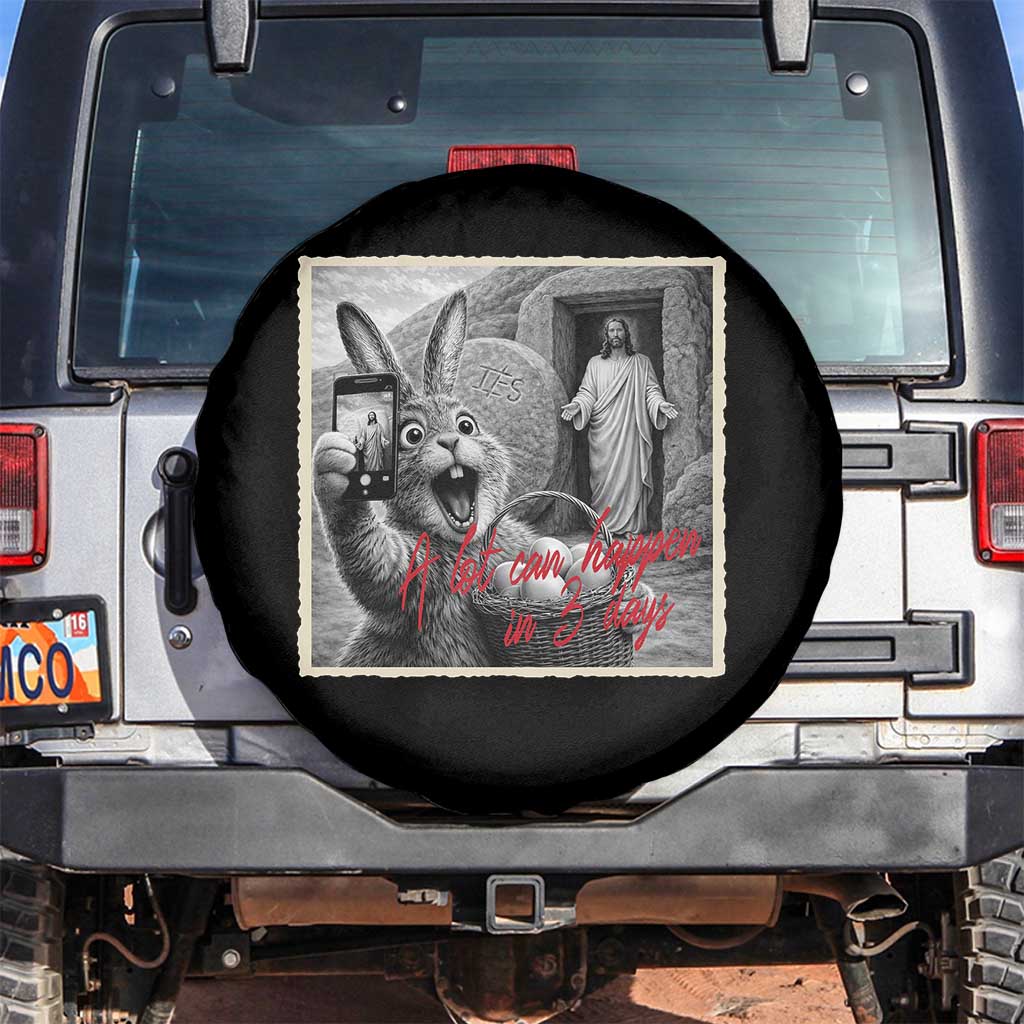 Funny Easter Jesus Spare Tire Cover Christian Jesus Come Back Bunny Selfie