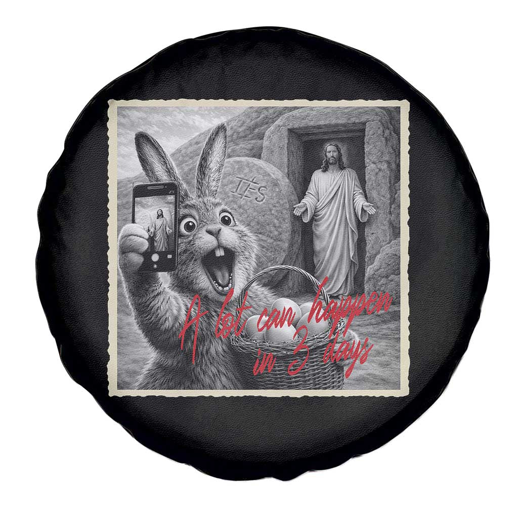Funny Easter Jesus Spare Tire Cover Christian Jesus Come Back Bunny Selfie