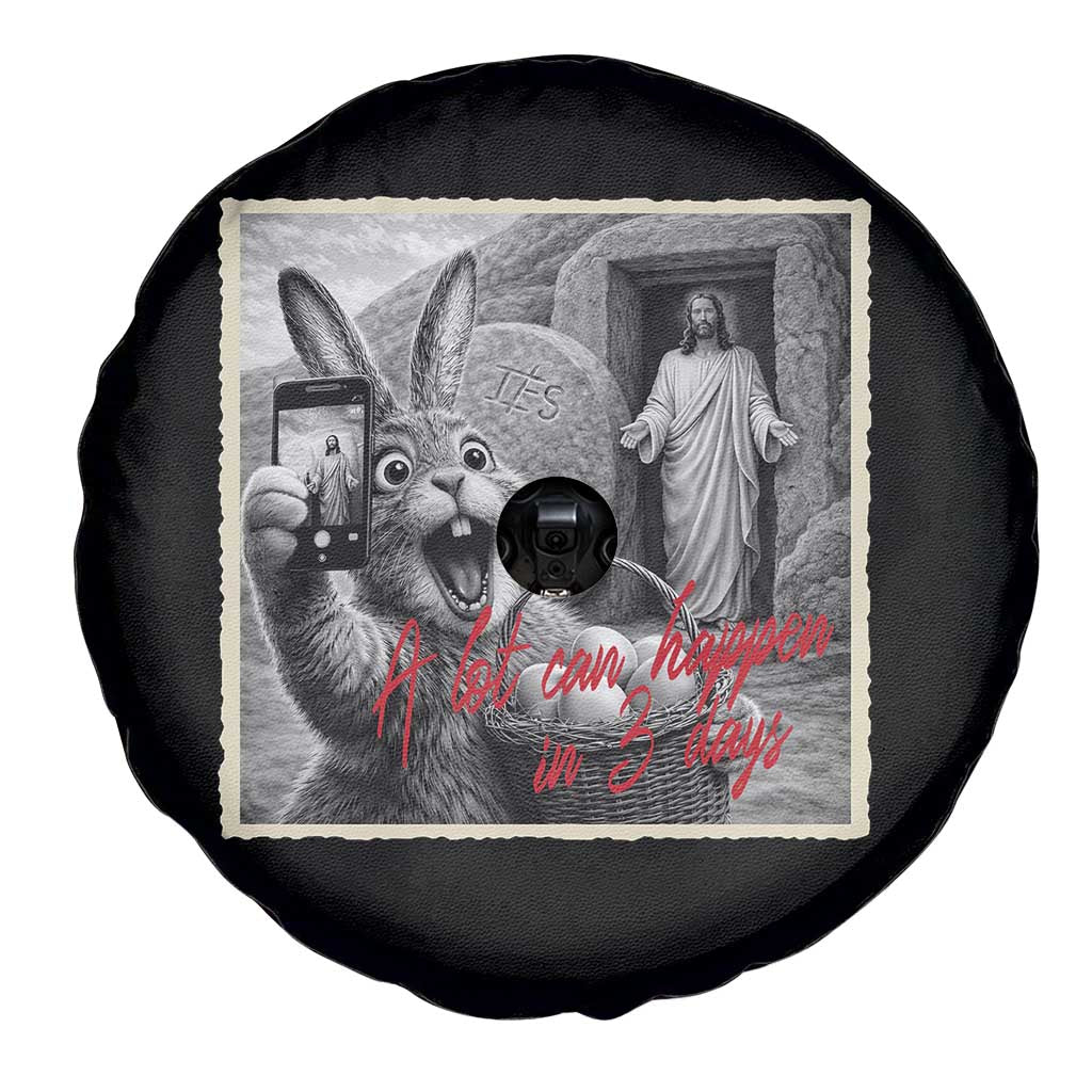 Funny Easter Jesus Spare Tire Cover Christian Jesus Come Back Bunny Selfie