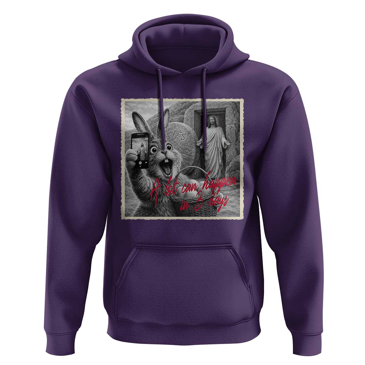 Funny Easter Jesus Hoodie Christian Jesus Come Back Bunny Selfie