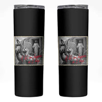 Funny Easter Jesus Skinny Tumbler Christian Jesus Come Back Bunny Selfie