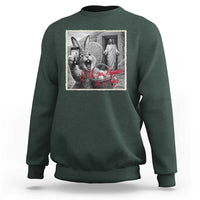 Funny Easter Jesus Sweatshirt Christian Jesus Come Back Bunny Selfie