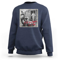 Funny Easter Jesus Sweatshirt Christian Jesus Come Back Bunny Selfie