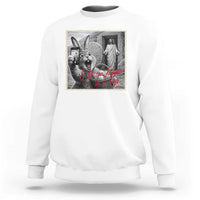 Funny Easter Jesus Sweatshirt Christian Jesus Come Back Bunny Selfie