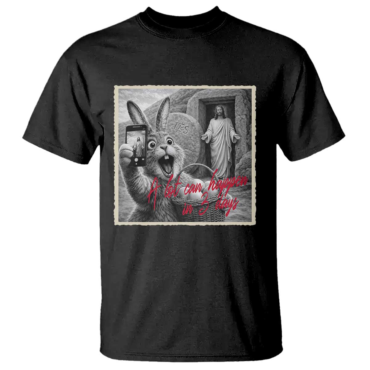 Funny Easter Jesus T Shirt Christian Jesus Come Back Bunny Selfie
