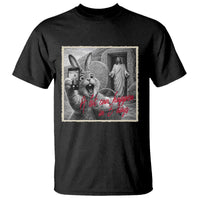 Funny Easter Jesus T Shirt Christian Jesus Come Back Bunny Selfie