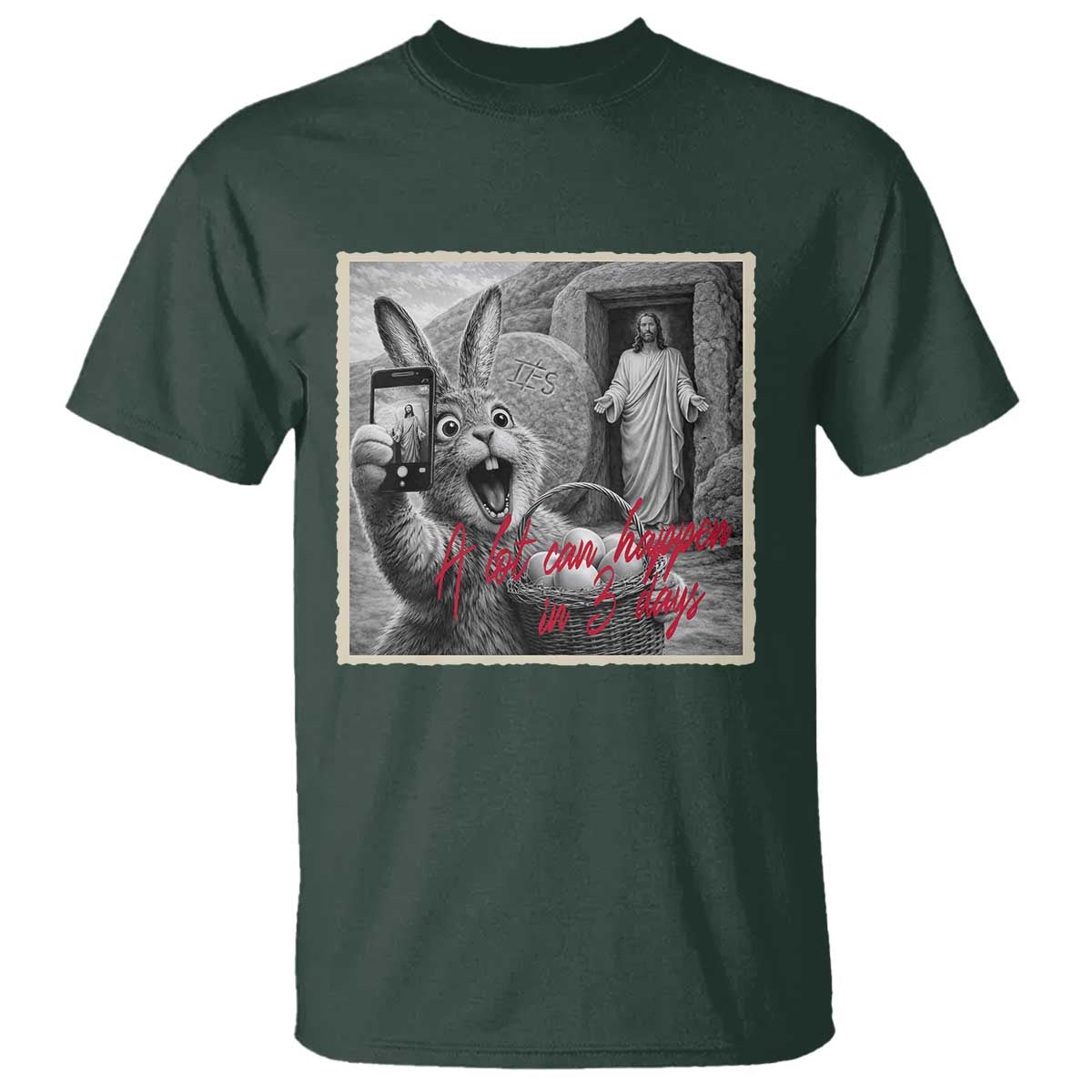 Funny Easter Jesus T Shirt Christian Jesus Come Back Bunny Selfie