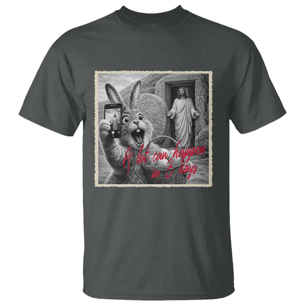 Funny Easter Jesus T Shirt Christian Jesus Come Back Bunny Selfie
